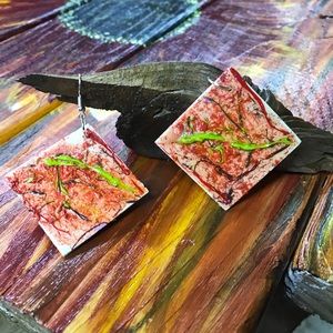 Hand Painted Abstract Earrings